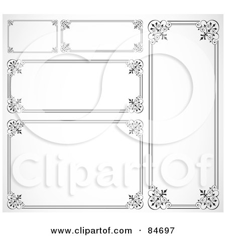 Royalty-Free (RF) Clipart Illustration of a Digital Collage Of Black And White Text Boxes - Version 1 by BestVector