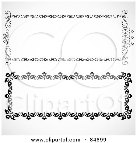 Royalty-Free (RF) Clipart Illustration of a Digital Collage Of Black And White Text Boxes - Version 8 by BestVector