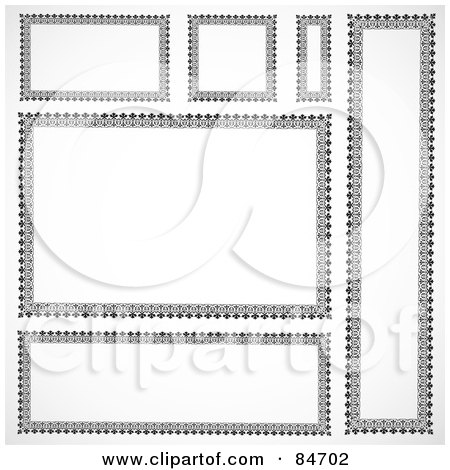 Royalty-Free (RF) Clipart Illustration of a Digital Collage Of Black And White Text Boxes - Version 3 by BestVector