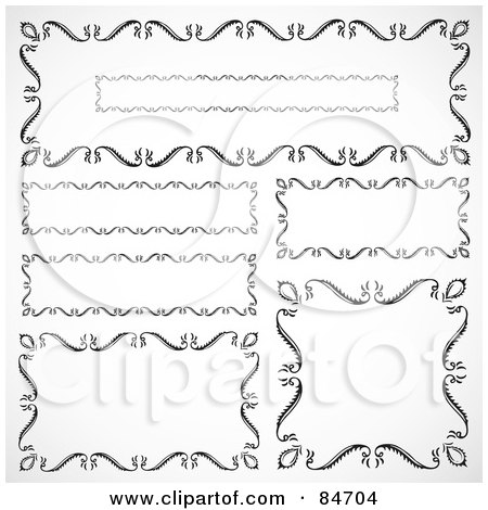 Royalty-Free (RF) Clipart Illustration of a Digital Collage Of Black And White Text Boxes - Version 7 by BestVector
