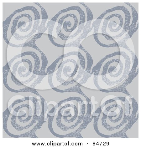 Royalty-Free (RF) Clipart Illustration of a Seamless Repeat Background Of Work Thumbprint Or Spiral Patterns On Gray by BestVector
