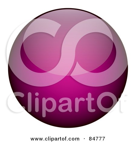 Royalty-Free (RF) Clipart Illustration of a Shiny Round Purple Orb App Button by Arena Creative