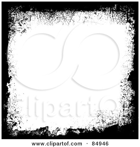 Royalty-Free (RF) Clipart Illustration of a Grungy Emo Black And White Background With Text Space by KJ Pargeter