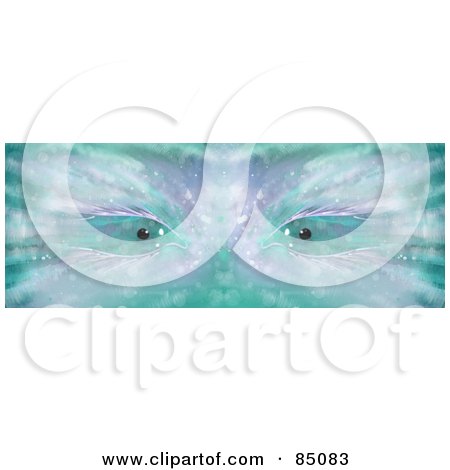 Royalty-Free (RF) Clipart Illustration of Turquoise And Purple Eyes Peering by kaycee