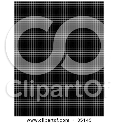 Royalty-Free (RF) Clipart Illustration of a Background Of White Grid Lines On Black by Arena Creative