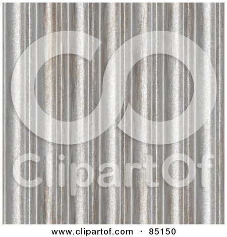 Royalty-Free (RF) Clipart Illustration of a Seamless Corrugated Steel Textured Background by Arena Creative