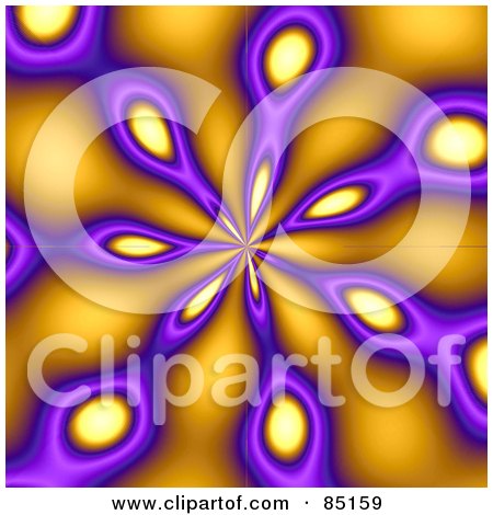 Royalty-Free (RF) Clipart Illustration of a Funky Purple And Orange Background by Arena Creative
