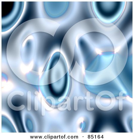 Royalty-Free (RF) Clipart Illustration of a Bubbly Blue Texture Background by Arena Creative