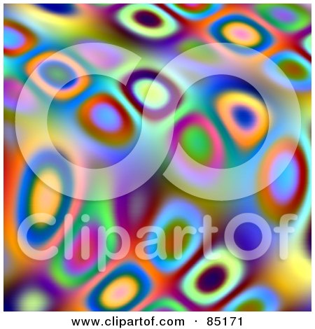 Royalty-Free (RF) Clipart Illustration of a Funky Colorful Psychedelic Background - Design 4 by Arena Creative
