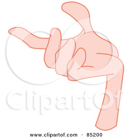 Royalty-Free (RF) Clipart Illustration of a Gesturing Hand Holding Out The Pointer Finger by yayayoyo