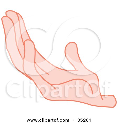 Royalty-Free (RF) Clipart Illustration of a Gesturing Hand Beckoning by yayayoyo