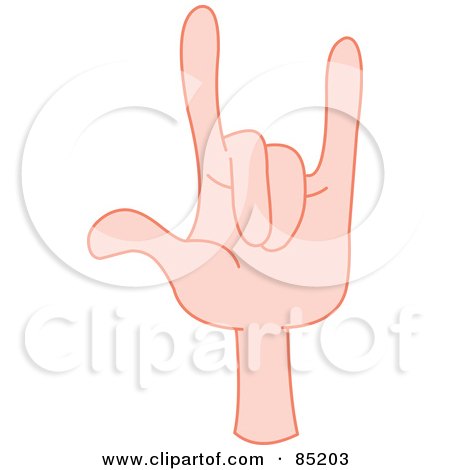 Royalty-Free (RF) Clipart Illustration of a Gesturing Hand - Hang Loose by yayayoyo