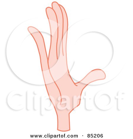 Royalty-Free (RF) Clipart Illustration of a Gesturing Hand Upright by yayayoyo