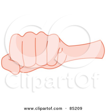Royalty-Free (RF) Clipart Illustration of a Gesturing Hand Clenched by yayayoyo