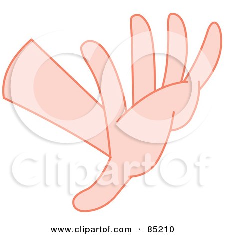 Royalty-Free (RF) Clipart Illustration of a Gesturing Hand Reaching by yayayoyo