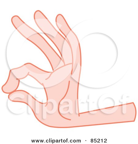 Royalty-Free (RF) Clipart Illustration of a Gesturing Hand - A OK by yayayoyo