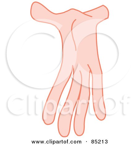 Royalty-Free (RF) Clipart Illustration of a Gesturing Hand Held Open by yayayoyo