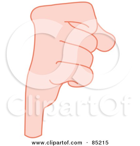 Royalty-Free (RF) Clipart Illustration of a Gesturing Hand In A Fist by yayayoyo