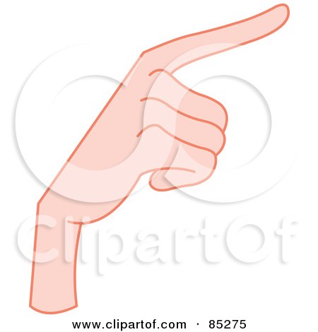 Royalty-Free (RF) Clipart Illustration of a Gesturing Hand Pointing Right by yayayoyo