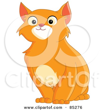 Royalty-Free (RF) Clipart Illustration of a Handsome Orange Cat Sitting by yayayoyo