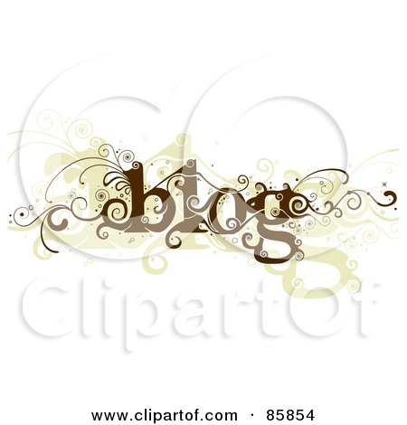 Royalty-Free (RF) Clipart Illustration of Brown And Tan Blog Vines by BNP Design Studio