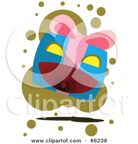 Royalty-Free (RF) Clipart Illustration of an Evil Gift Box Attacking by mayawizard101