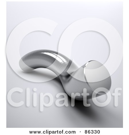 Royalty-Free (RF) Clipart Illustration of a 3d Abstract Twisted Metal Piece by Mopic