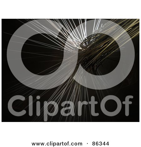 Royalty-Free (RF) Clipart Illustration of a 3d Abstract Particle Trail Background On Black by Mopic