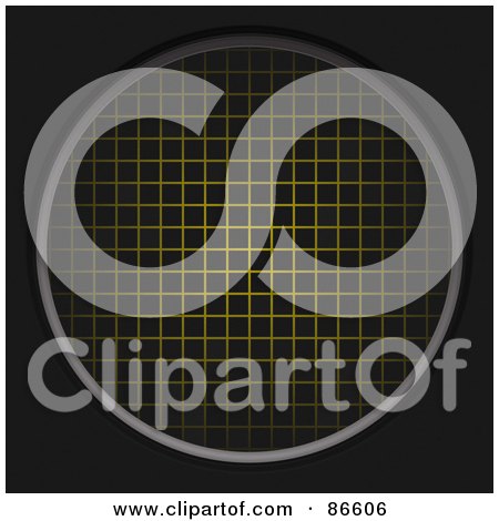 Royalty-Free (RF) Clipart Illustration of a Glowing Yellow Grid Circle by Arena Creative