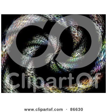 Royalty-Free (RF) Clipart Illustration of a Colorful Spiral Vortex On Black by Arena Creative