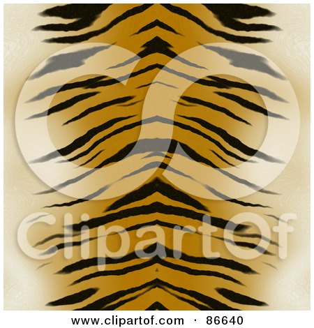 Royalty-Free (RF) Clipart Illustration of a Tiger Print Background Centered by Arena Creative