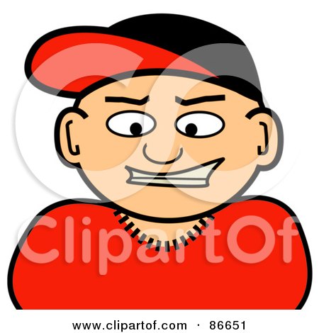 Royalty-Free (RF) Clipart Illustration of a Caucasian Man Wearing A Baseball Cap by Arena Creative