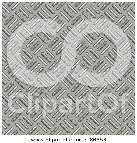 Royalty-Free (RF) Clipart Illustration of a Seamless Diamond Plate Textured Background - Version 1 by Arena Creative
