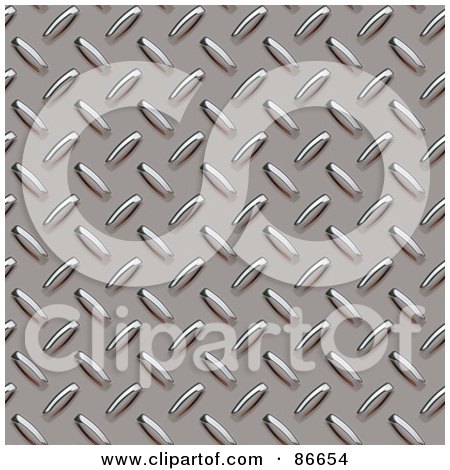Royalty-Free (RF) Clipart Illustration of a Seamless Diamond Plate Textured Background - Version 2 by Arena Creative