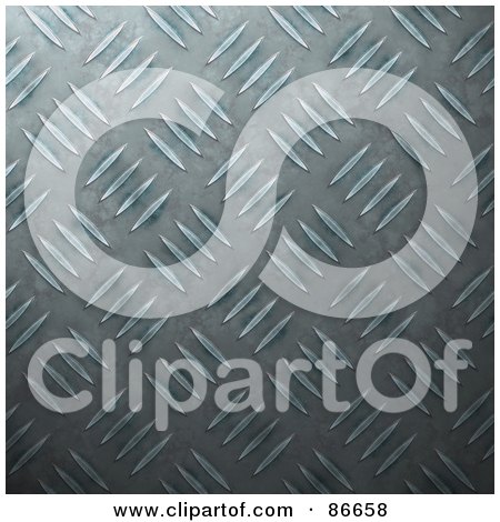 Royalty-Free (RF) Clipart Illustration of a Seamless Diamond Plate Textured Background - Version 6 by Arena Creative