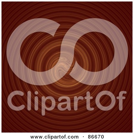 Royalty-Free (RF) Clipart Illustration of a Circular Brown Ripple Background by Arena Creative