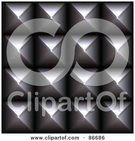 Royalty-Free (RF) Clipart Illustration of a Closeup Of Metal Studs On Black by Arena Creative