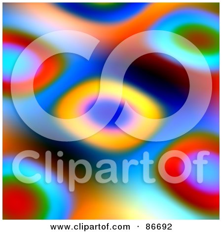 Royalty-Free (RF) Clipart Illustration of a Funky Colorful Circle Background by Arena Creative