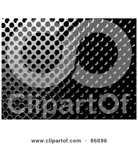 Royalty-Free (RF) Clipart Illustration of a Shiny 3d Black Metal Grille Background by Arena Creative
