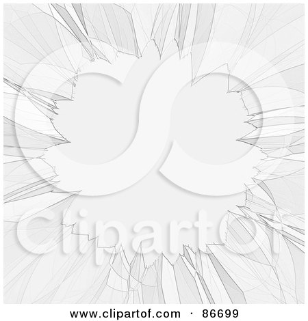 Royalty-Free (RF) Clipart Illustration of a Background Of A Circle Of Shattered Glass by Arena Creative