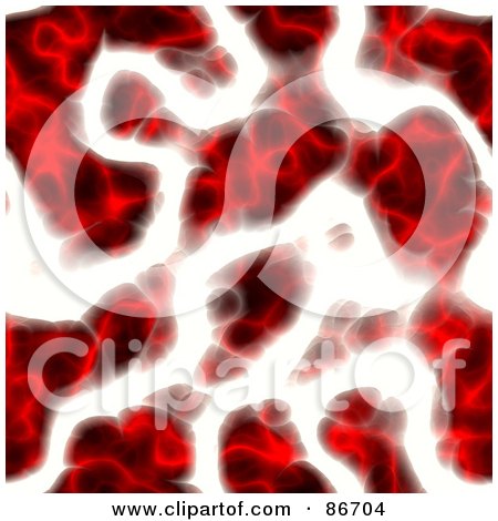 Royalty-Free (RF) Clipart Illustration of Red Blood Plasma Blobs On White by Arena Creative