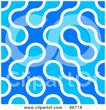 Royalty-Free (RF) Clipart Illustration of a Background Of Blue Microscopic Blobs by Arena Creative