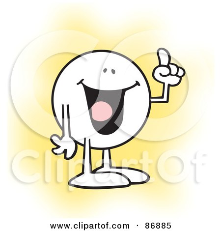 Royalty-Free (RF) Clipart Illustration of a Moodie Character Holding Up A Finger While Making His Point by Johnny Sajem