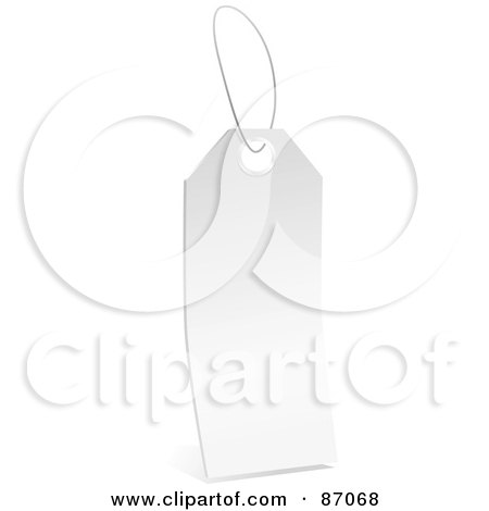 Royalty-Free (RF) Clipart Illustration of a Blank White 3d Sales Tag by Tonis Pan