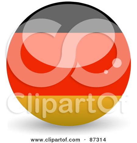 Royalty-Free (RF) Clipart Illustration of a Shiny 3d Germany Sphere by elaineitalia