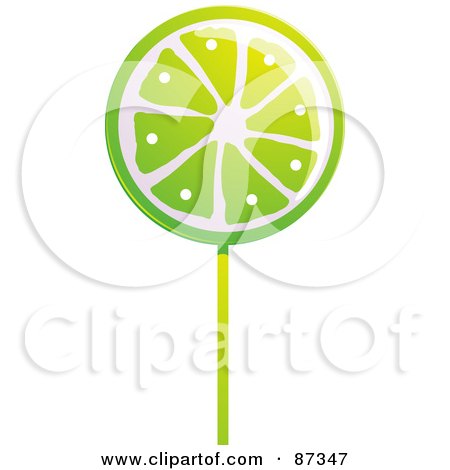 Royalty-Free (RF) Clipart Illustration of a Lime Sucker by elaineitalia