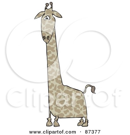 Royalty-Free (RF) Clipart Illustration of a Giraffe With Short Legs And A Long Neck by djart