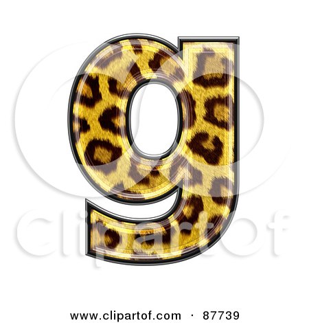 Royalty-Free (RF) Clipart Illustration of a Panther Symbol; Lowercase Letter g by chrisroll