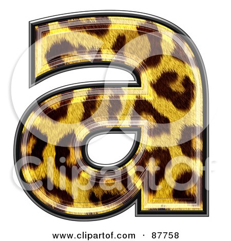 Royalty-Free (RF) Clipart Illustration of a Panther Symbol; Lowercase Letter a by chrisroll
