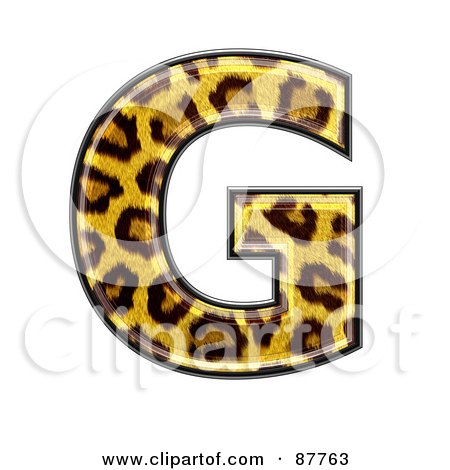 Royalty-Free (RF) Clipart Illustration of a Panther Symbol; Capital Letter G by chrisroll
